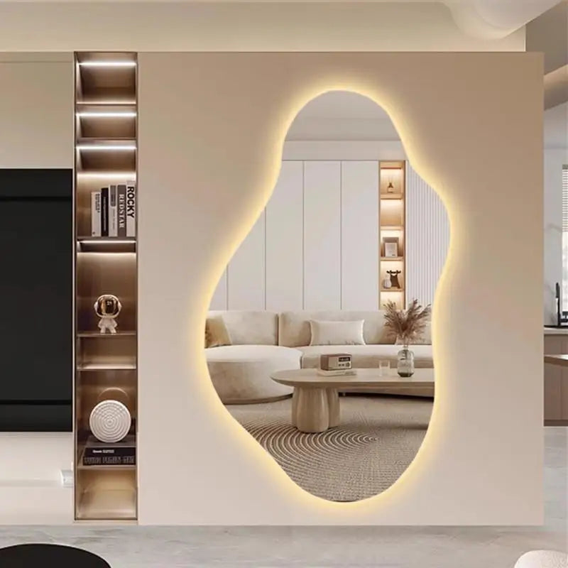 miroir mural intelligent avec éclairage led luxe et simplicité créative - vue 3 sur 8