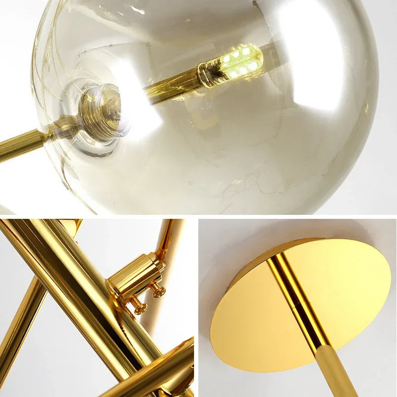 suspension en verre moderne pour décoration créative et élégante