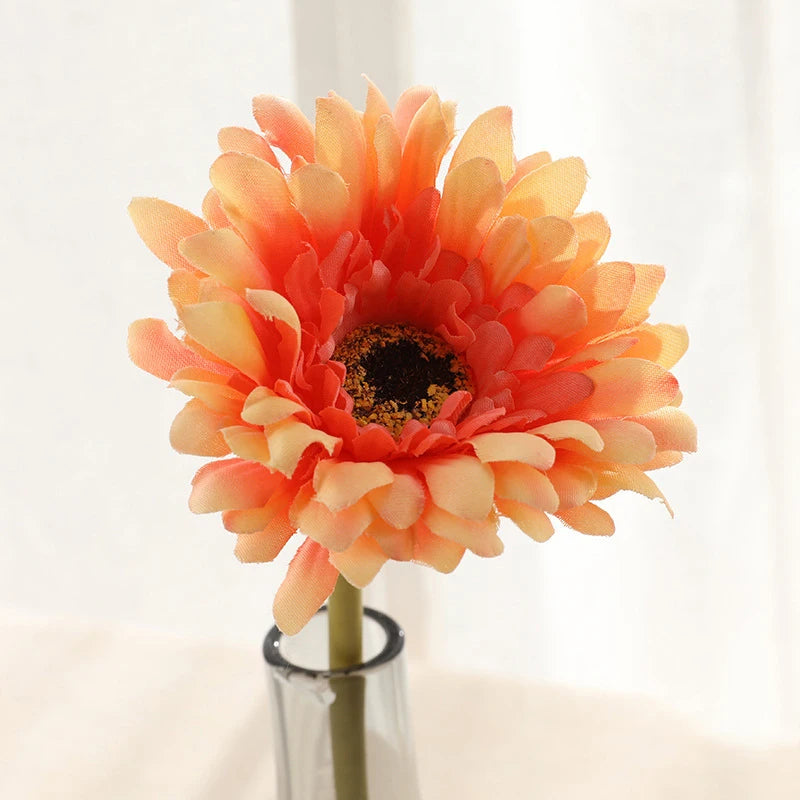 lot de têtes de fleurs artificielles gerbera pour décoration intérieure et extérieure - vue 7 sur 11