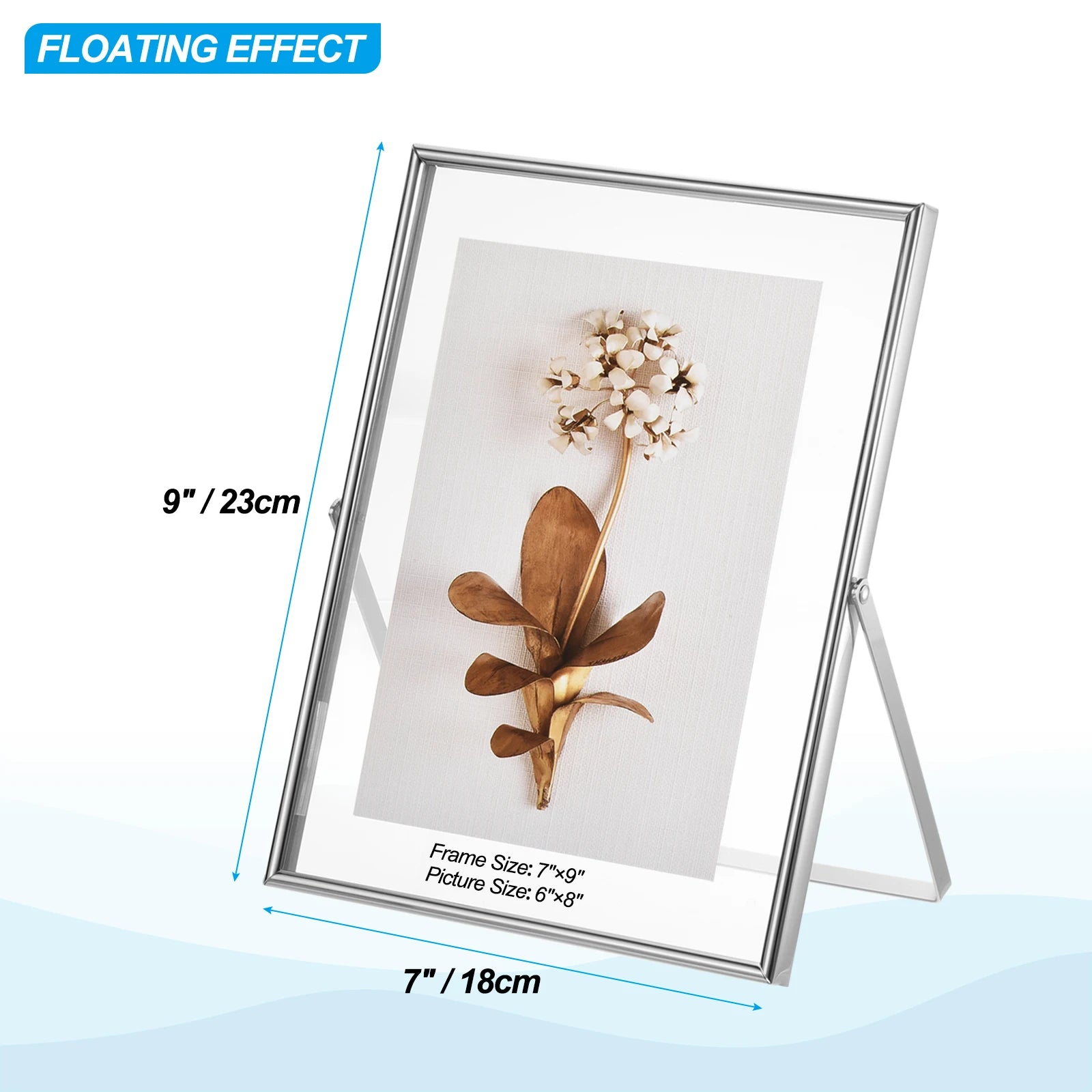 lot de 2 cadres photo en métal et verre pour décoration - vue 22 sur 22