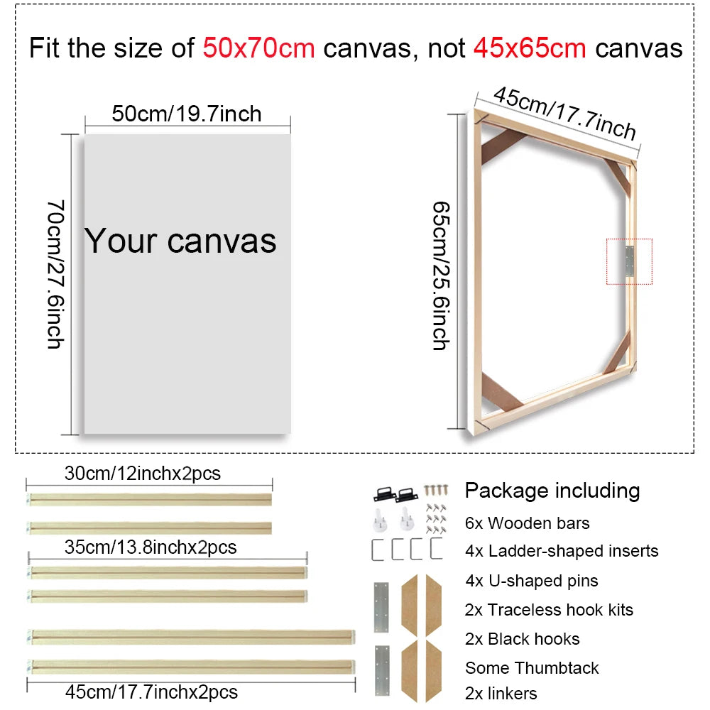 cadre mural en bois pour toiles et peintures décoratives - vue 15 sur 30
