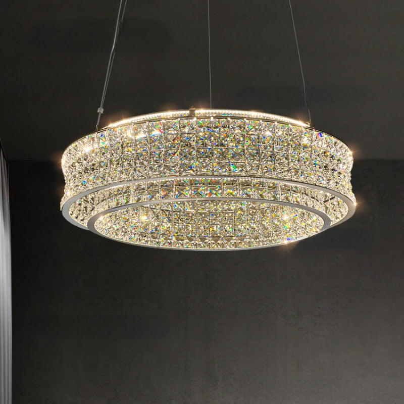 lustre de luxe en cristal pour restaurant bar et hôtel intérieur - vue 4 sur 14