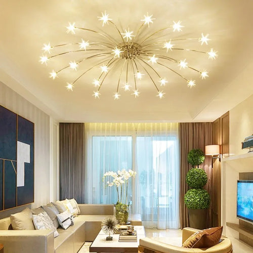 plafonnier étoile led pour éclairage intérieur moderne - vue 3 sur 18