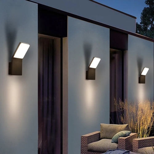 Éclairage mural extérieur escalier entrée balcon LED lumières maison jardin porche terrasse applique étanche phare de porte - vue 7 sur 7