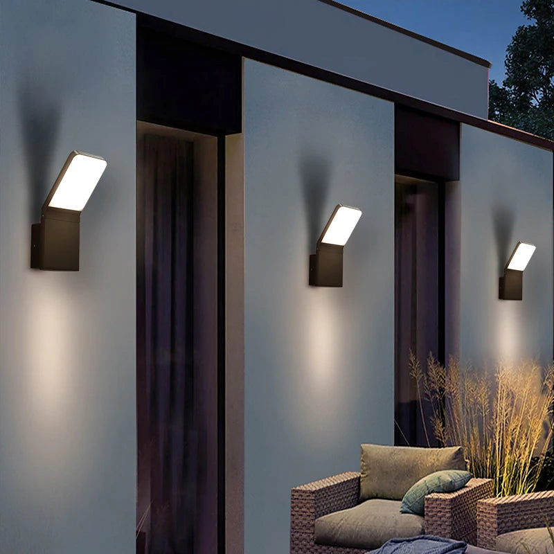 Éclairage mural extérieur escalier entrée balcon LED lumières maison jardin porche terrasse applique étanche phare de porte - vue 6 sur 7