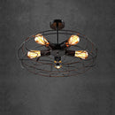 ventilateur plafonnier rétro loft suspension luminaire lustre