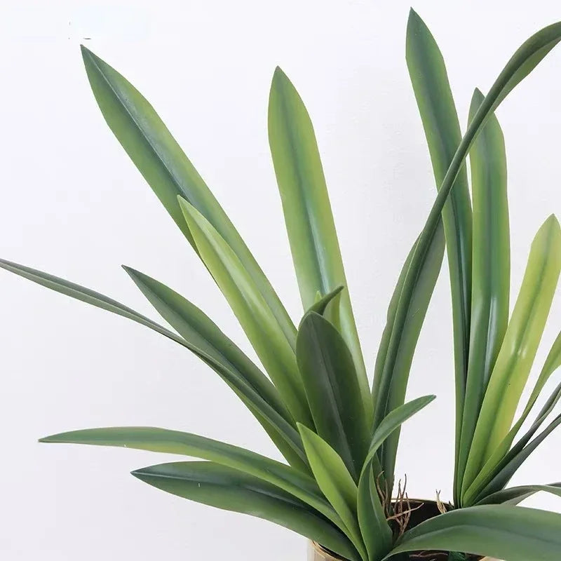 feuilles de clivia artificielles en caoutchouc souple pour décoration intérieure - vue 5 sur 9