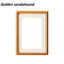 Solid Wood Round Corner Picture Frame, Walnut and Golden Sandalwood, Minimalist Design, Tabletop, Home Decor