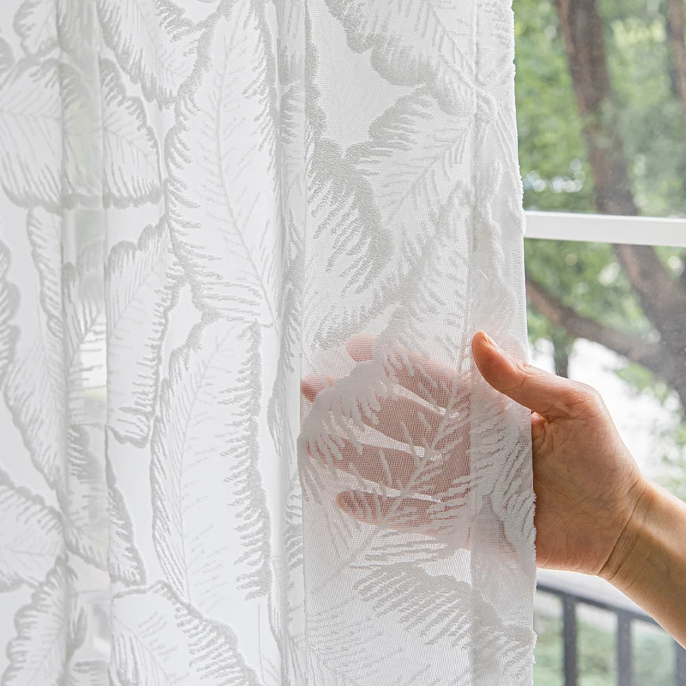 Voilage rideau fil décoratif moderne pour porte fenêtre
