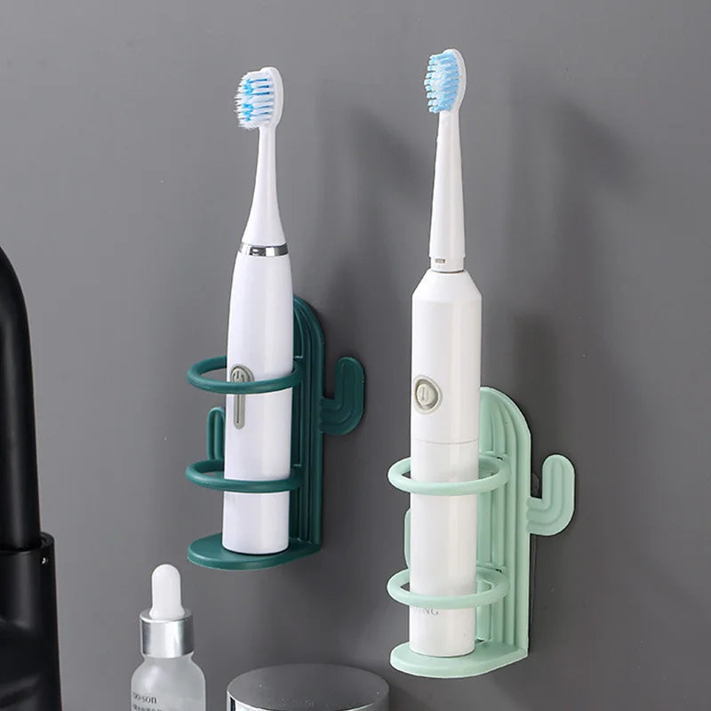 porte-brosse à dents cactus mural pour salle de bain et maquillage - vue 5 sur 10