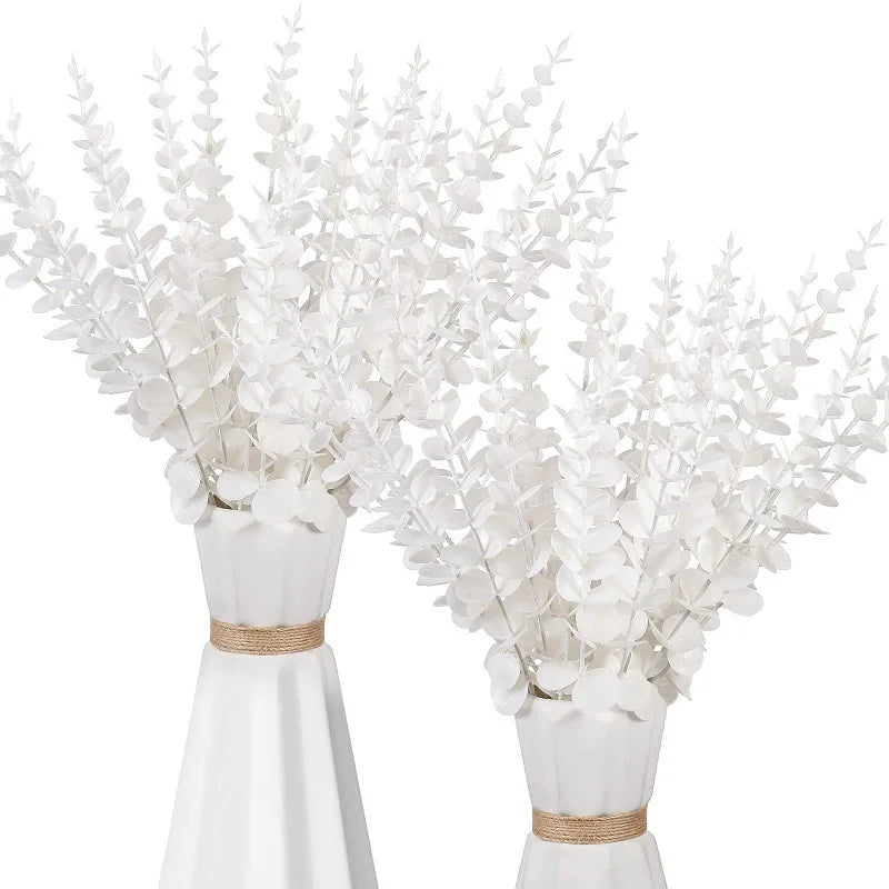 Artificial Eucalyptus Leaves, Green Plant Branches for Wedding Party, Home Garden, Table Decoration, Wreath, Outdoor 10/20/50Pcs