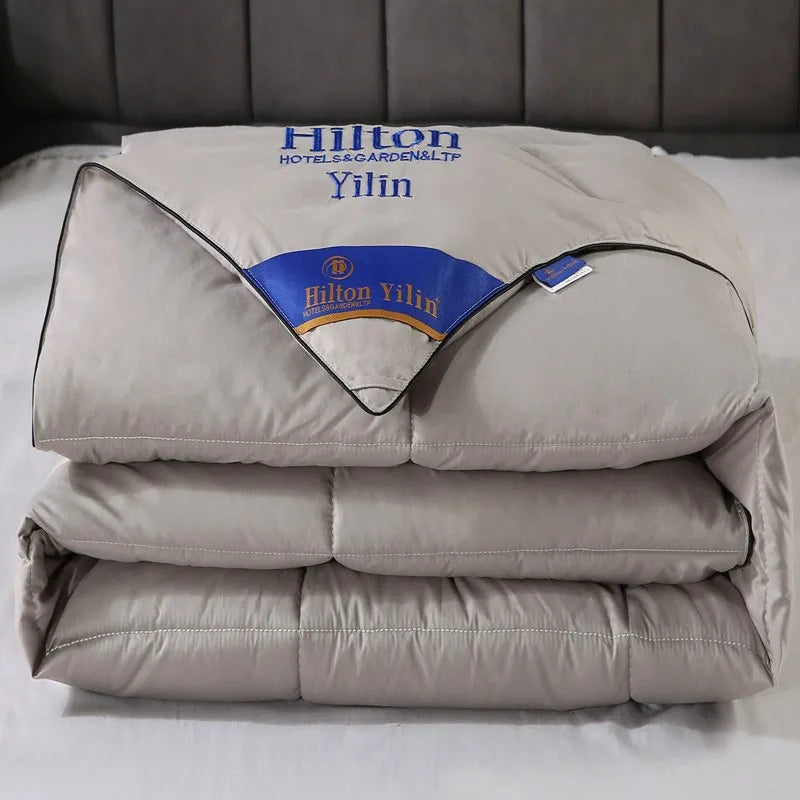 Noble100 % Goose Down Duvet Filled Quilt, Single, Double Size Comforter, Thick Blanket, Monochromatic, Perfect Comfort, Winter - vue 4 sur 5