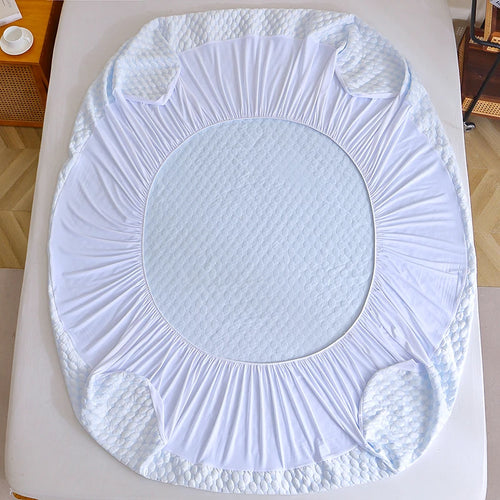EU Size 35% Bamboo Fiber 65% Polyester , cooling feeling , 30cm Protective Height, Mattress Pad Protector - vue 6 sur 7