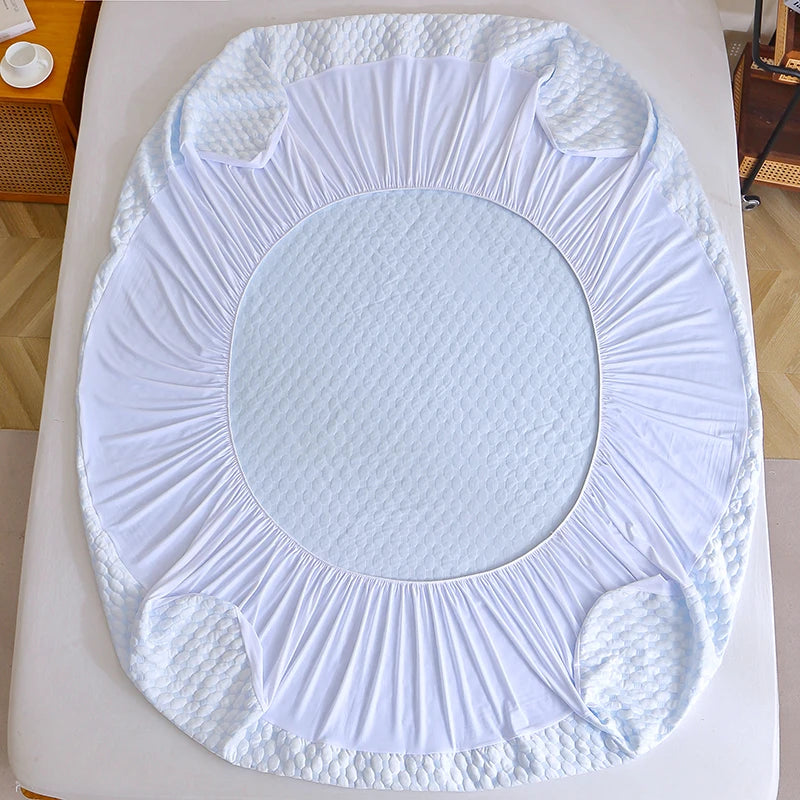 EU Size 35% Bamboo Fiber 65% Polyester , cooling feeling , 30cm Protective Height, Mattress Pad Protector - vue 5 sur 7