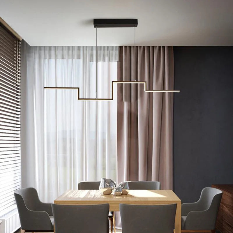 Adjustable modern minimalist LED pendant lights for interior decor - vue 6 sur 9