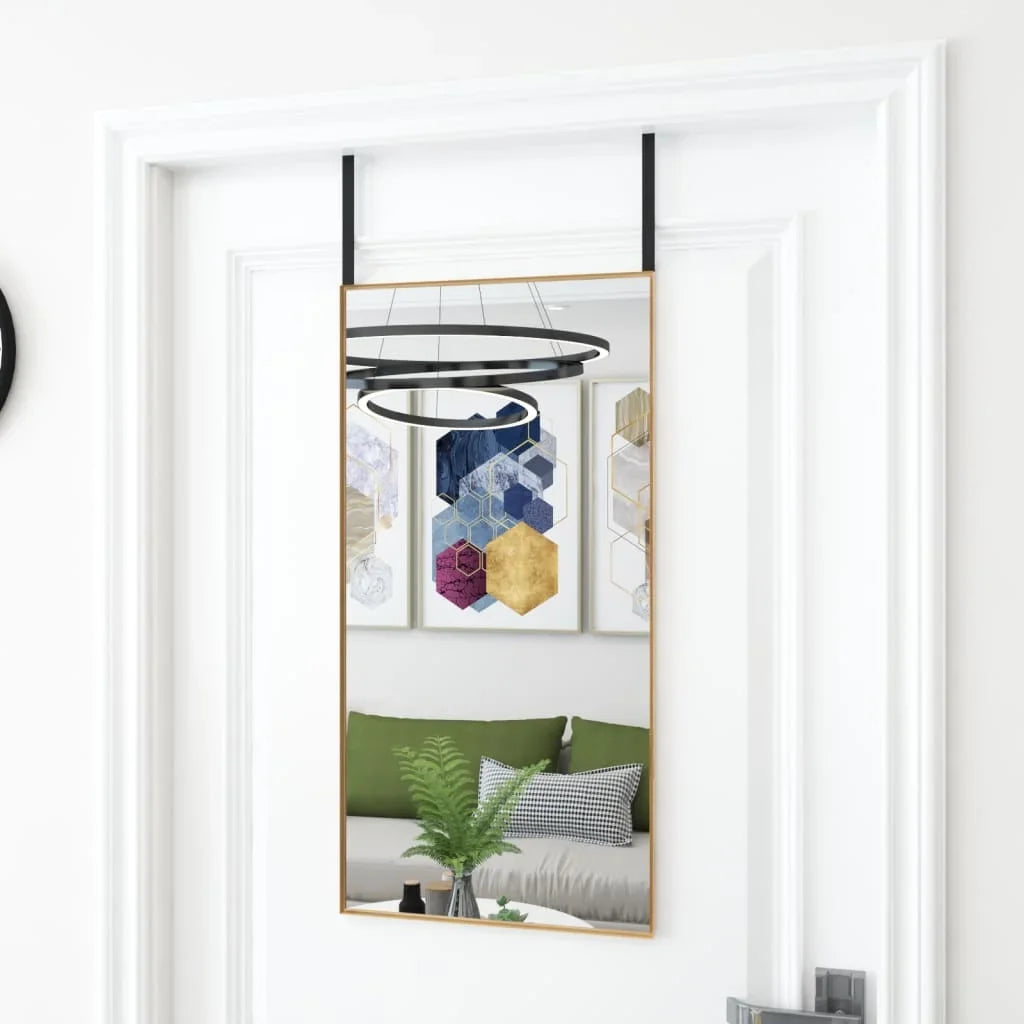 miroir de porte décoratif en verre et aluminium - vue 3 sur 5