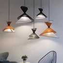 suspension design led minimaliste conique colorée