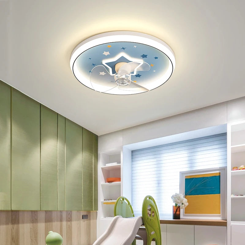 plafonnier led moderne avec ventilateur luminaire décoratif d'intérieur - vue 4 sur 7