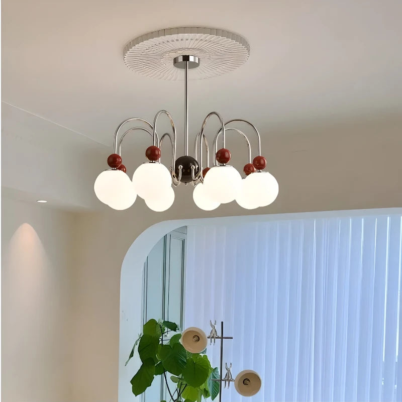 lustre en verre vintage pour décoration intérieure élégante