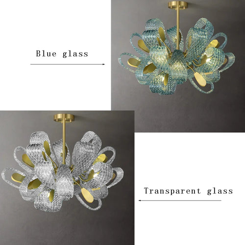 Placards de chambre à coucher bleu serpent échelle verre luminaire applique murale LED lampe Lustre luxe décor à la maison appareil ménager décoration murale - vue 7 sur 18