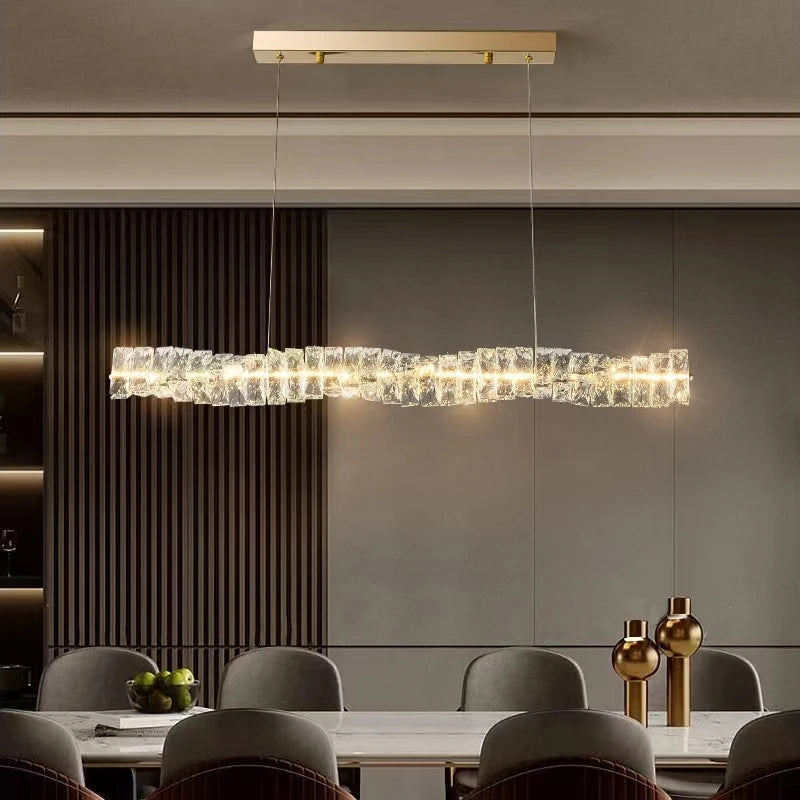 2024 Luxury K9 Crystals Chandelier Led Pendant Lights Steel Luxury Hanging Lamp Fixtures For Home decoration - vue 2 sur 24