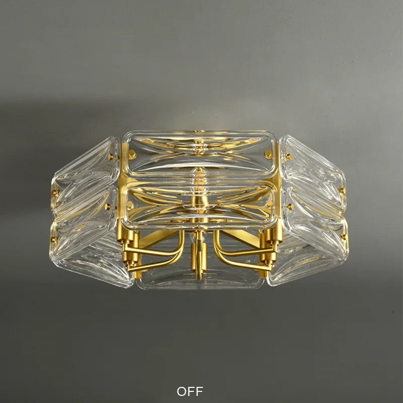 lustre nordique en cuivre led monté en surface moderne et luxueux - vue 7 sur 13