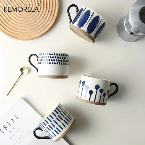 Tasse ceramique style japonais motif artisanal bureau maison