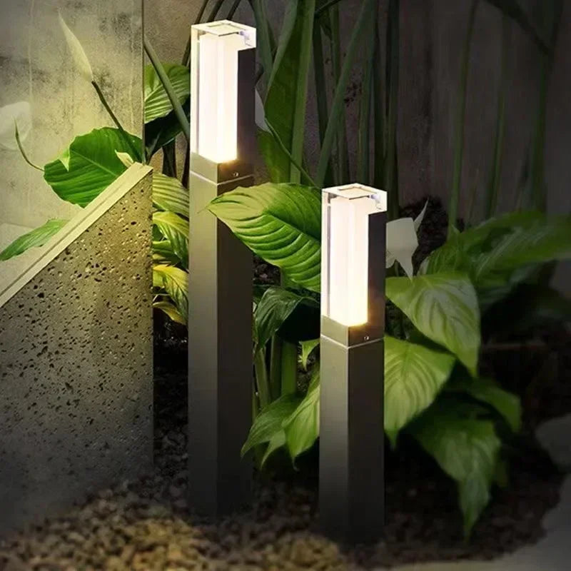 lampe de jardin led avec détecteur de mouvement étanche en aluminium