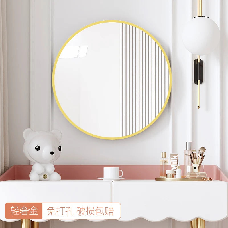 miroir décoratif nordique rond pour salle de bain - vue 7 sur 8