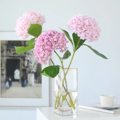 New Silk Simulation Hydrangea Flower European Style Home Decoration,Wedding Floor Arrangement Large Hydrangea Flower - vue 2 sur 13