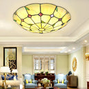 Plafonnier méditerranéen chambre vitrailplafonnier salon salle à manger couloir balcon Tiffany éclairage Led