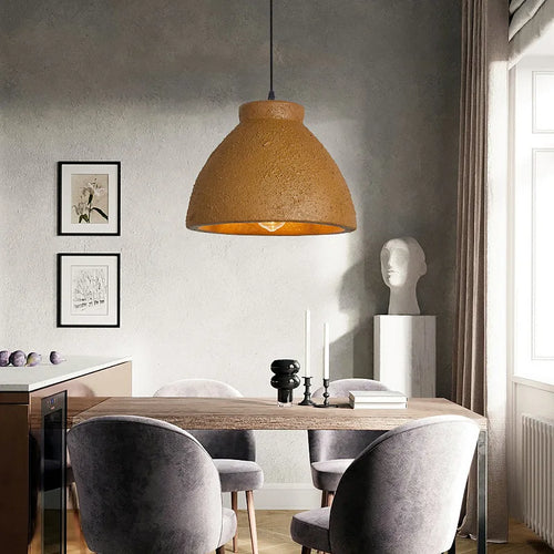Nordique Wabi Sabi E27 Led lustres salle à manger lampes suspendues Lustre argile suspension lampe décor à la maison Loft luminaires suspendus - vue 3 sur 8