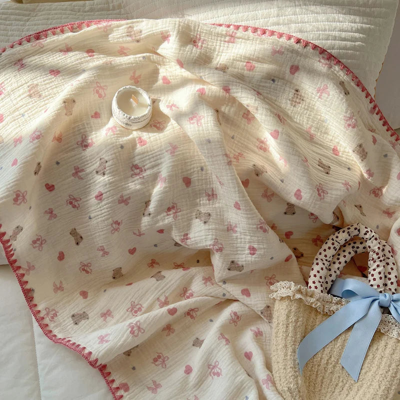 plaid coton crepe leger motif carreaux enfant ete - vue 3 sur 6
