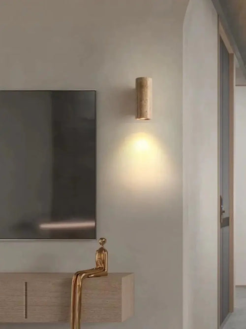 applique murale en marbre wabi sabi à led pour décoration intérieure - vue 7 sur 10