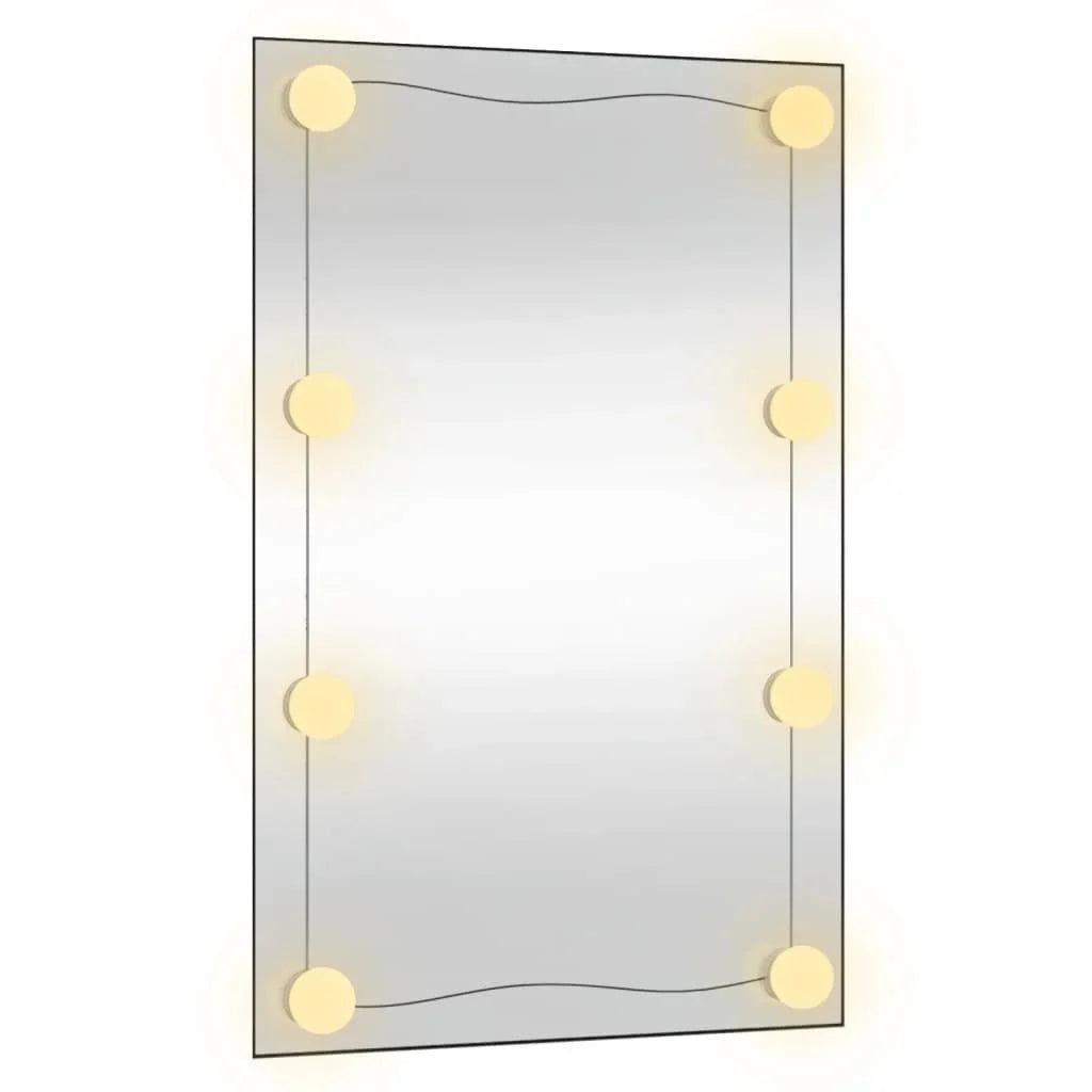 40x60 cm rectangular glass wall mirror with LED lights, home decoration wall Decker living room decoration - vue 4 sur 7
