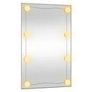 40x60 cm rectangular glass wall mirror with LED lights, home decoration wall Decker living room decoration