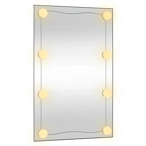 40x60 cm rectangular glass wall mirror with LED lights, home decoration wall Decker living room decoration - vue 5 sur 7