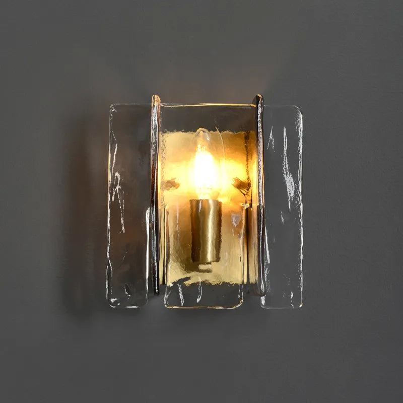 Applique murale en cuivre verre teinté moderne luxe