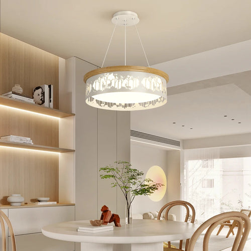 lustre led minimaliste rondin moderne romantique pour restaurant