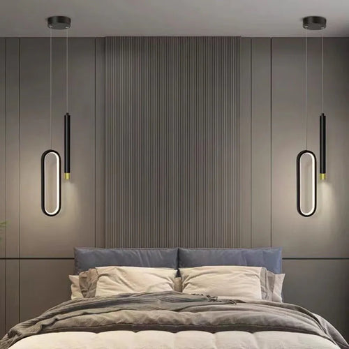 Nordic minimalist LED chandelier for home - vue 6 sur 9