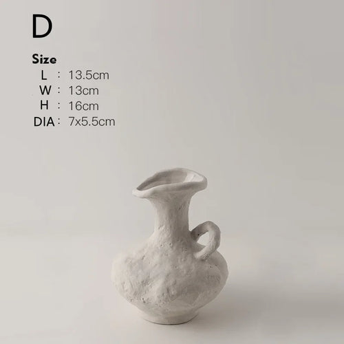 Hydroponics Nordic Style Simple Flower Pot, Ceramic White Vases, Table Accessories, Bathroom Aesthetic Room Decoration - vue 10 sur 15