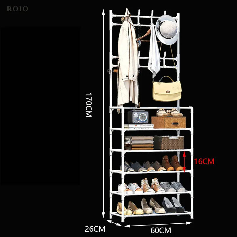 étagère à chaussures porte-manteau et organisateur de vêtements - vue 14 sur 17