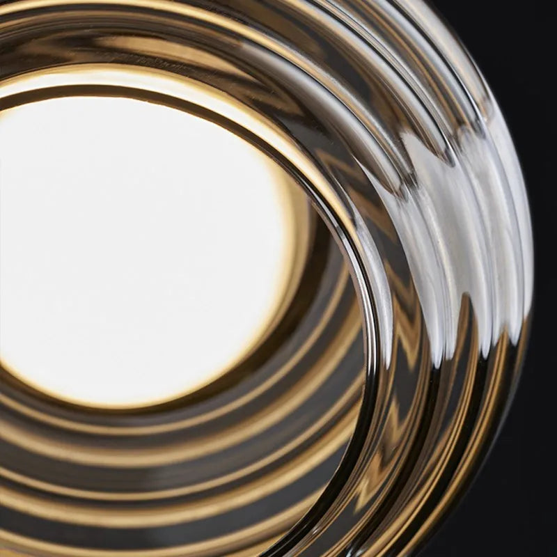 Lampe led suspendue gris fumé moderne intérieur 1/3 têtes