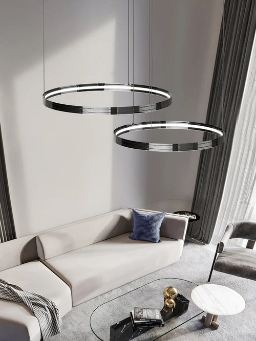lustre en anneau moderne pour éclairage intérieur décoratif