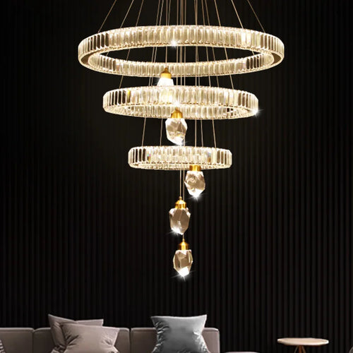 Hanging Light Pendant Lamp,Living Room Crystal Chandelier,Hanging Chandelier Lamp, Pendant Light,Lighting Fixtures Chandeliers - vue 3 sur 11