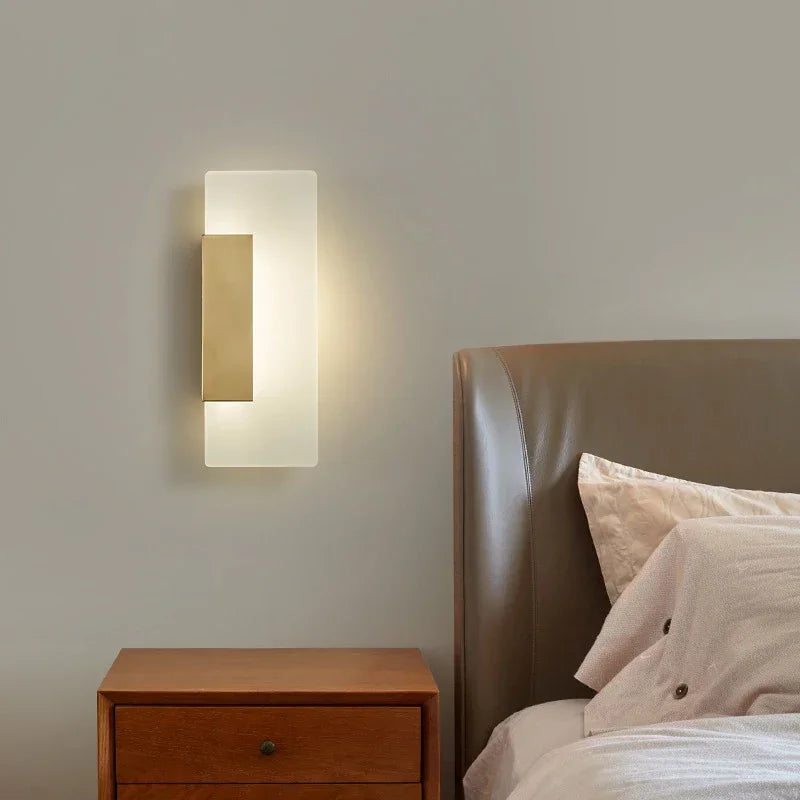 applique murale moderne en cuivre à led pour décoration intérieure - vue 5 sur 8