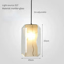 Natural marble glass chandelier modern minimalist decorative lighting
