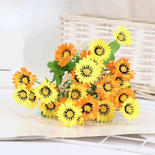 bouquet de marguerites en soie pour décoration florale artificielle - vue 10 sur 10