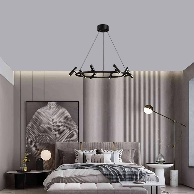 lustre led rotatif minimaliste hauteur réglable - vue 6 sur 10