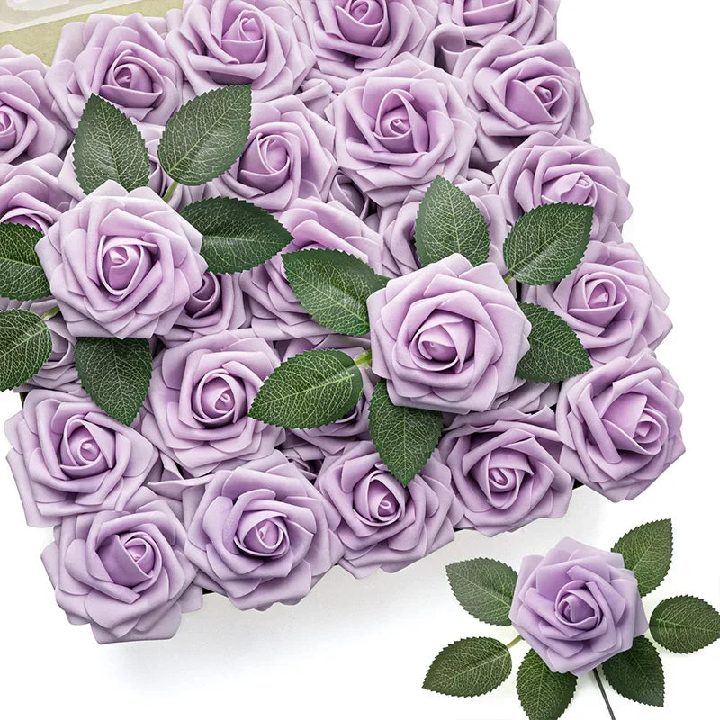 lot de 25 roses artificielles pour décorations de mariage et fêtes - vue 12 sur 11
